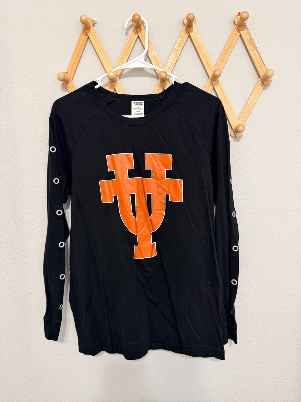 Victorias Secret PINK UT Texas Longhorns Black Longsleeve Size Small